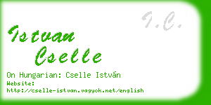 istvan cselle business card